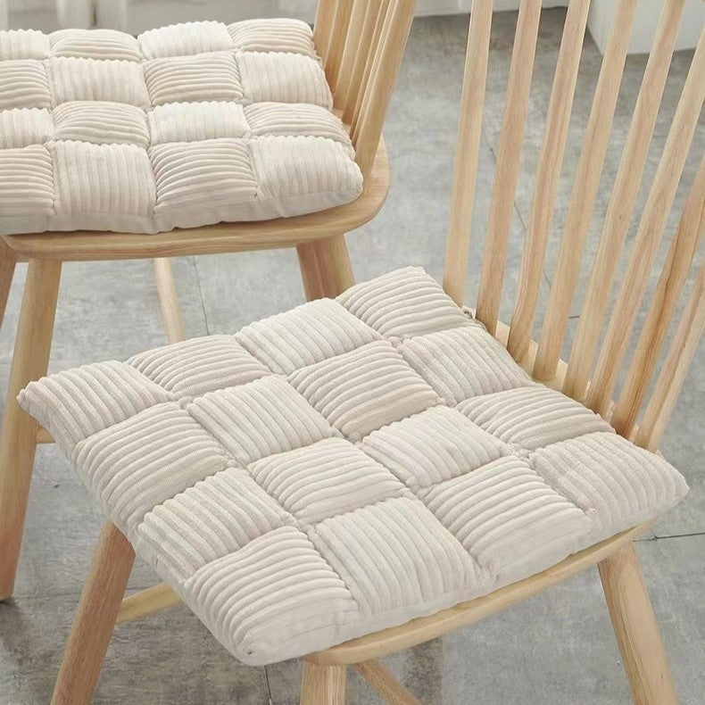 Soft Plush Checkered Chair Cushion