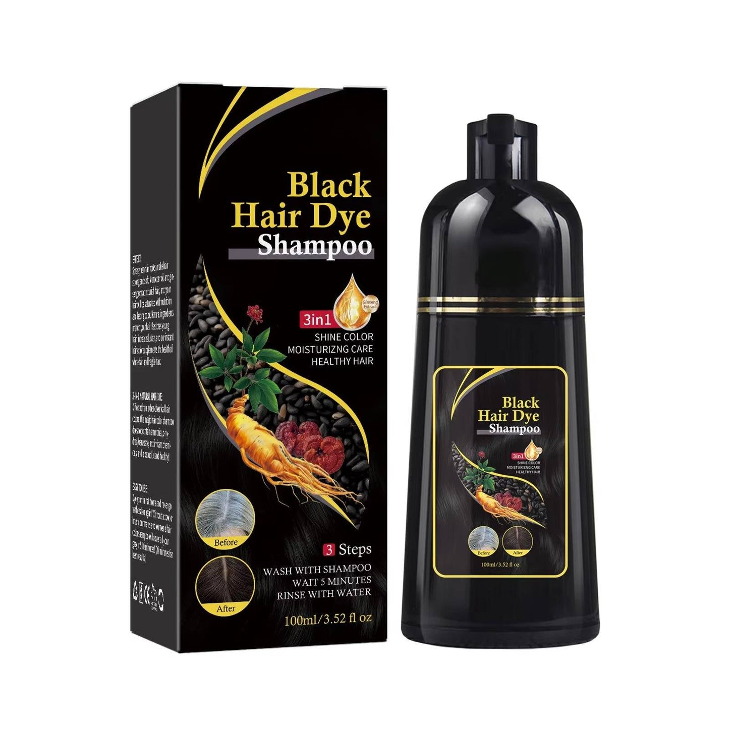 Gentle Gray Hair Dye Shampoo Natural Color Care - Luxicro