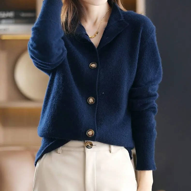Classy Button Front Women's Sweater