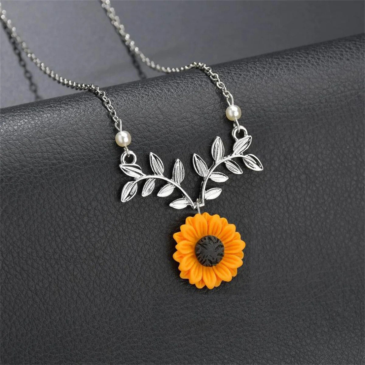 Bright Yellow Flower Pendant