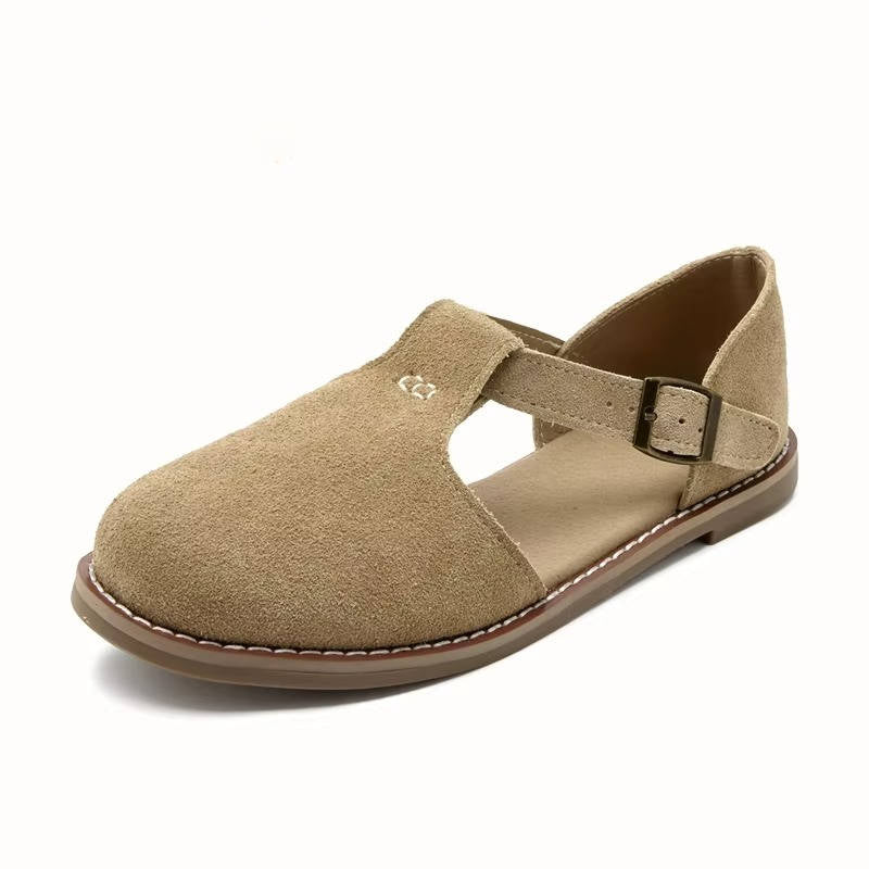 Ladies Soft Leather Flat Shoes