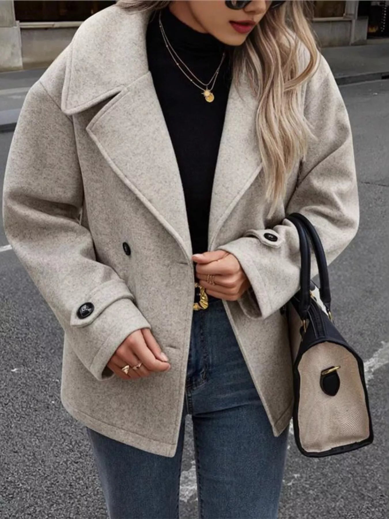 Classic Fit Wool Mix Casual Coat - EasyApparels
