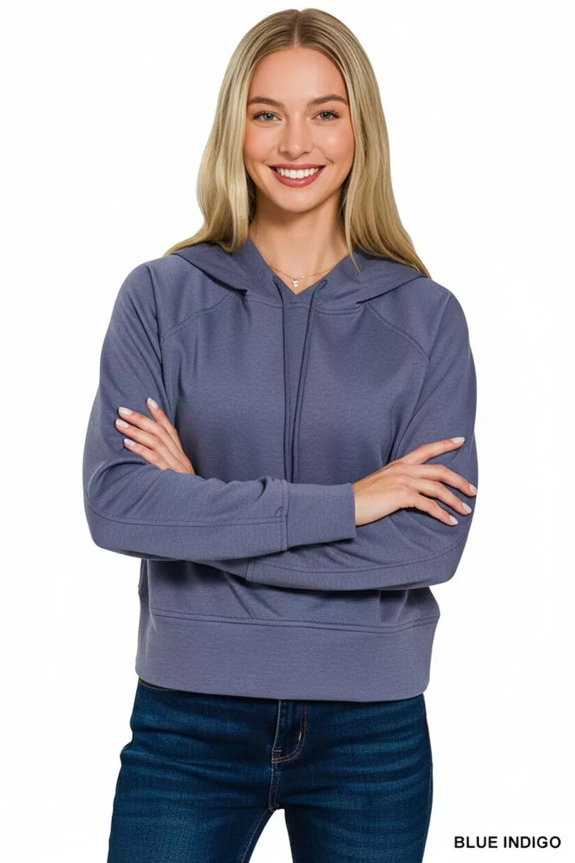 Relaxed Fit Hooded Sweatshirt Jacket - EasyApparels