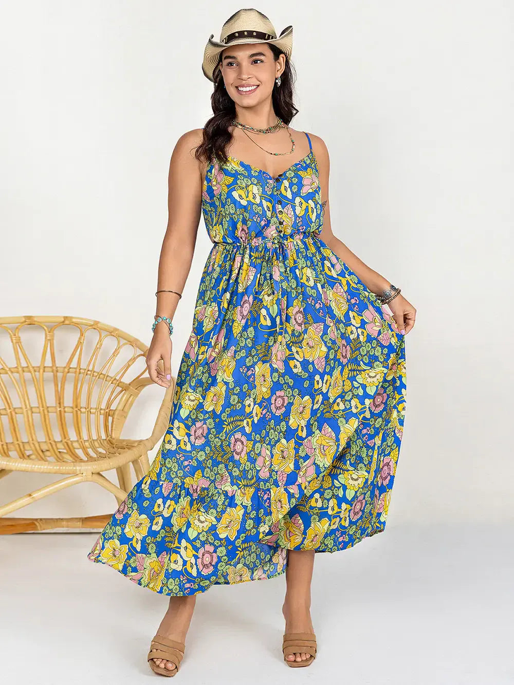 Casual Flowy Ruffled Long Dress