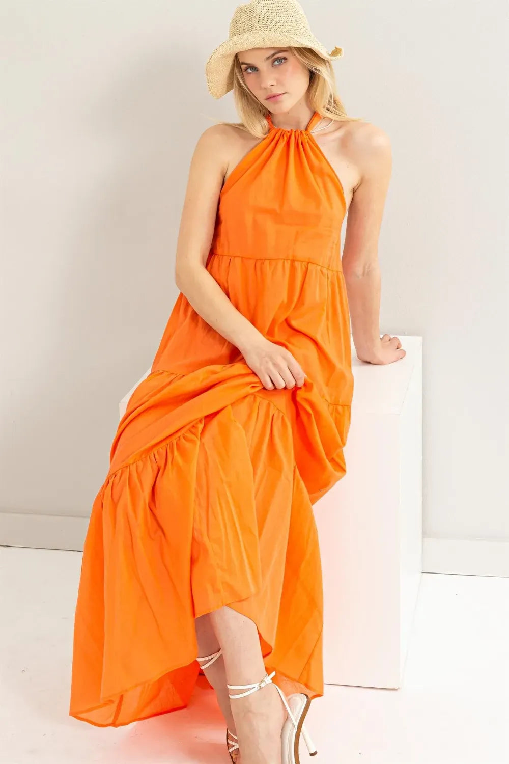 Flowy Strapless Beach Maxi Dress - EasyApparels