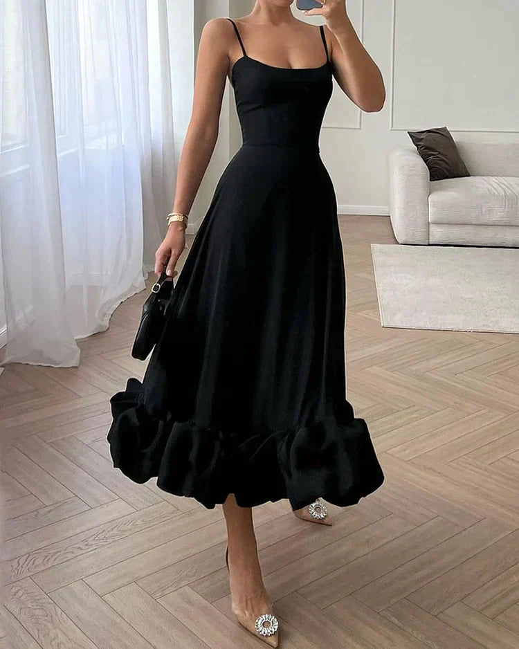 Festive Midi Dress - Sophia-Black-S-Nora Luxe