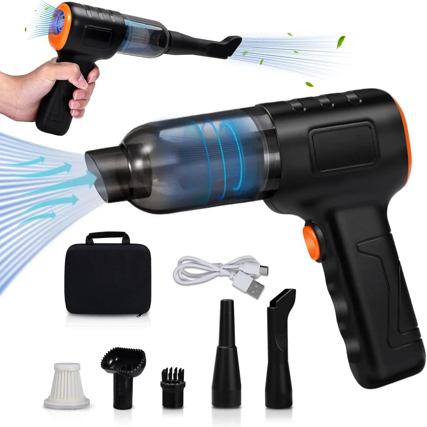 Portable Auto Vacuum Cleaner Compact Lightweight Powerful - Luxicro