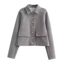 Slim Fit Women's Bomber Jacket with Button Front