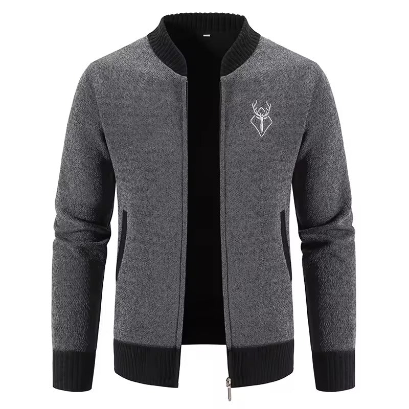 Cozy Men's Zip Up Wool Sweater