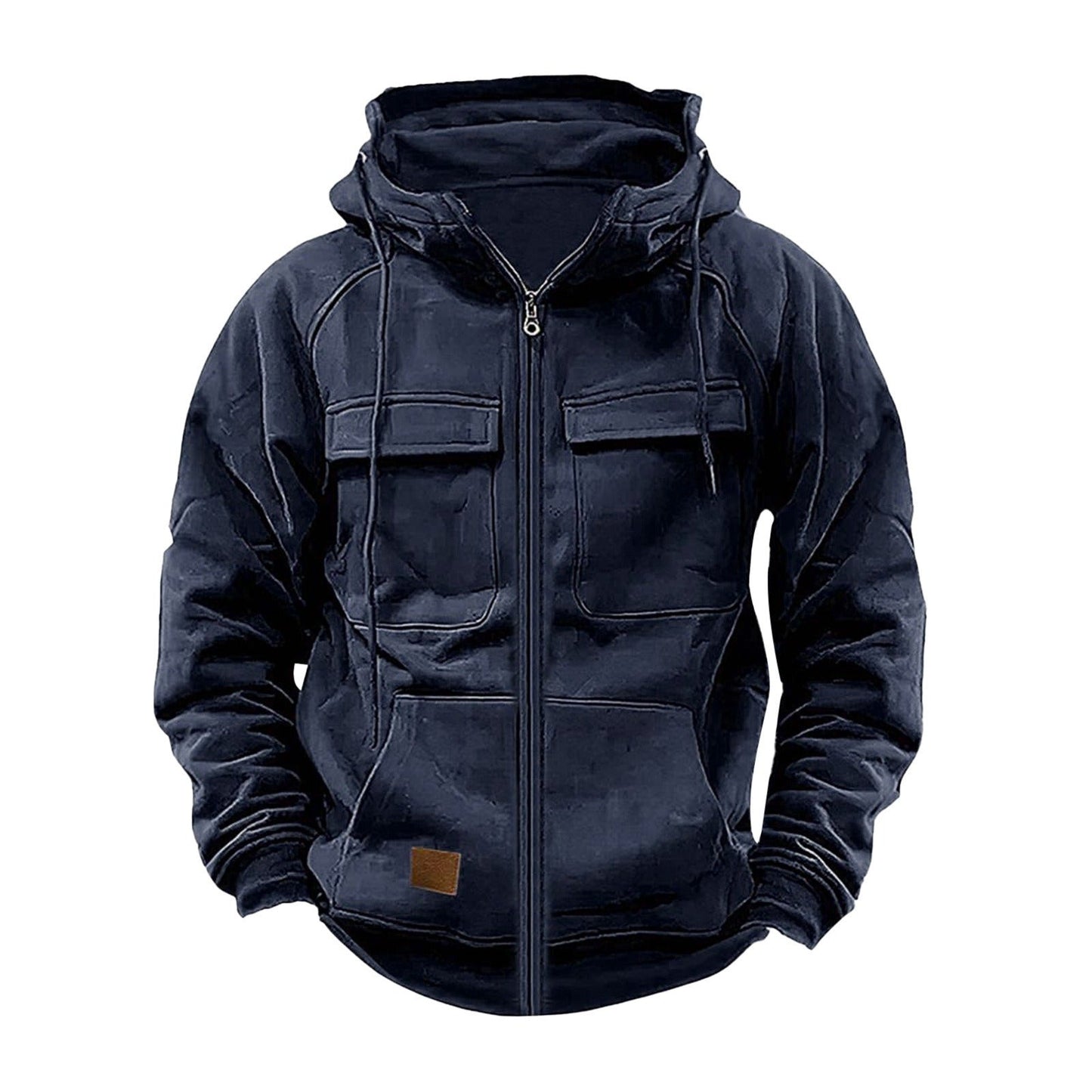 Comfy Men's Fleece Hoodie with Zip and Pockets