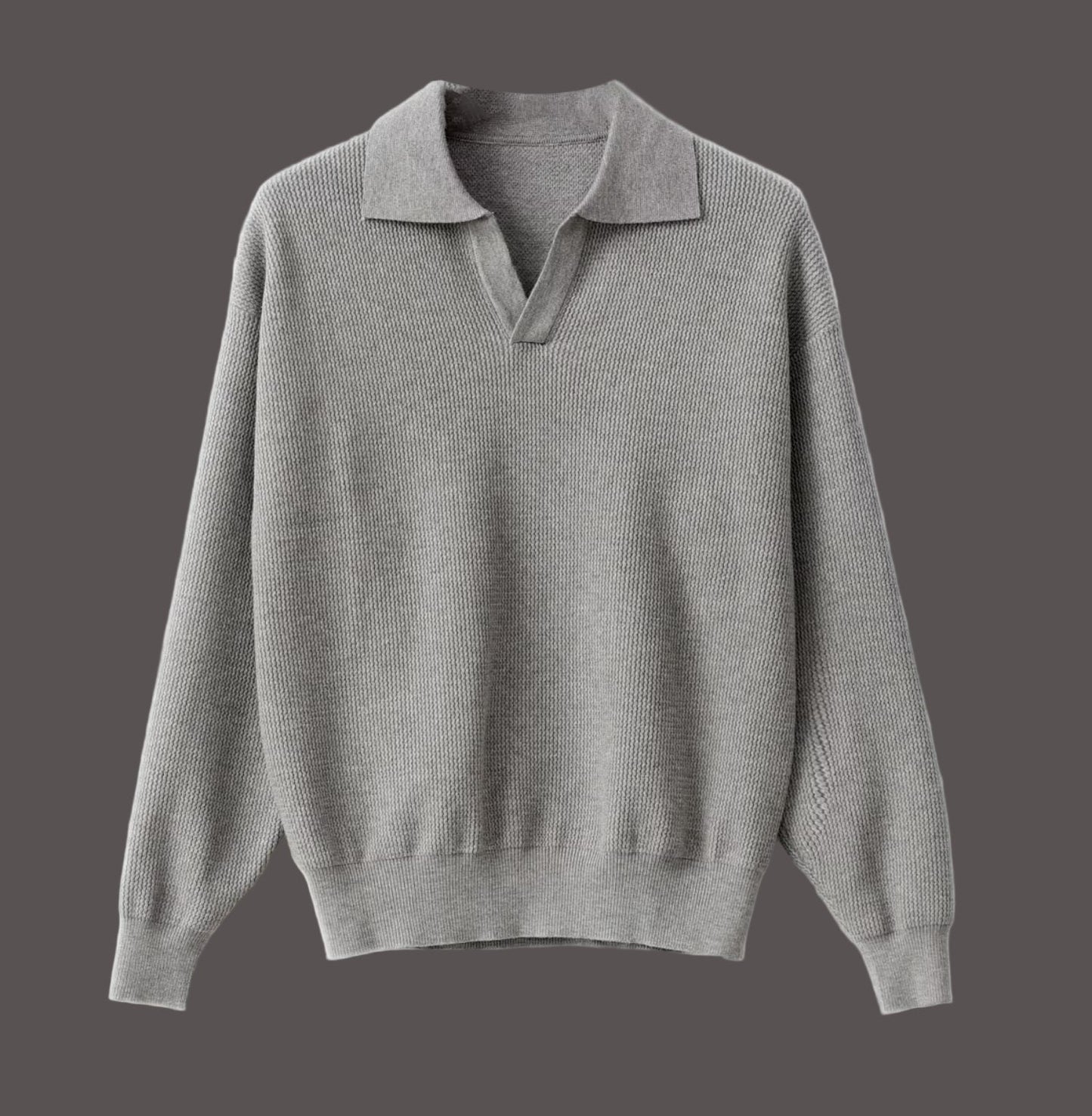 Classic Fit Crew Neck Men's Knit Sweater