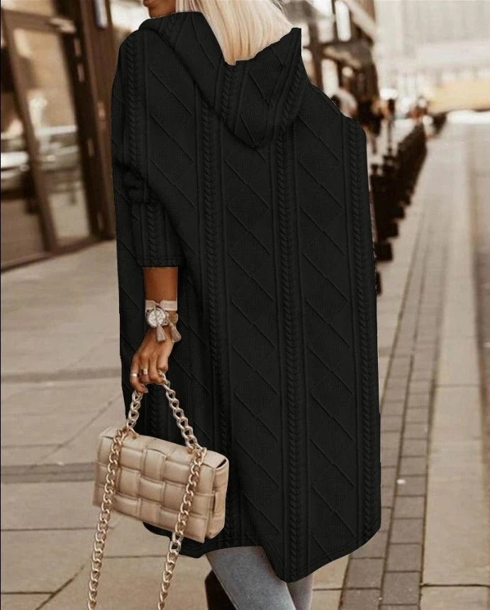 Cozy Women's Cable Knit Oversized Cardigan