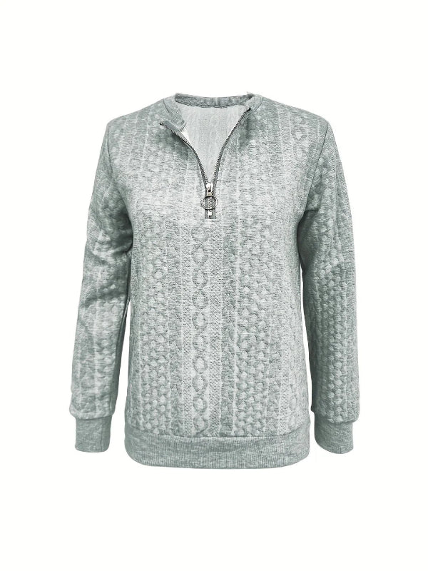 Soft Women's Cable Knit Sweatshirt