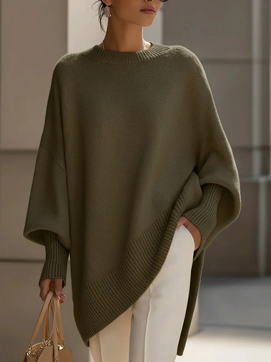 Cozy Large Knitted Batwing Poncho Wrap
