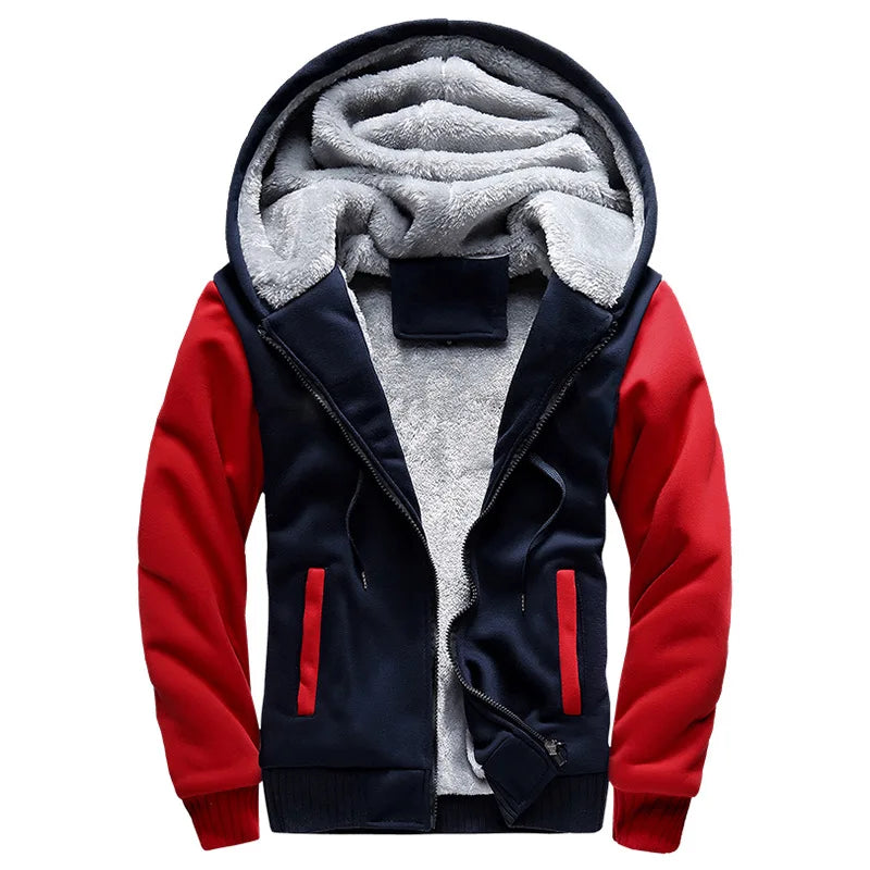 Warm Men's Fleece Hoodie – Thick Cozy Design