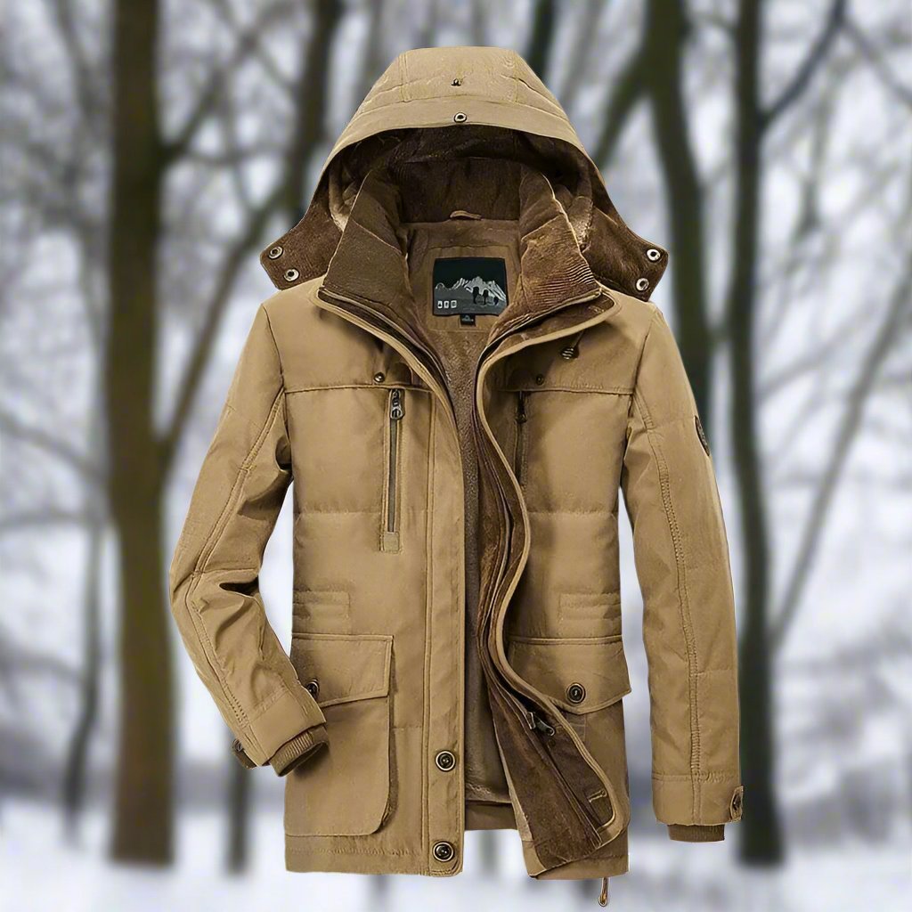 Warm Fleece Lined Hooded Parka Jacket
