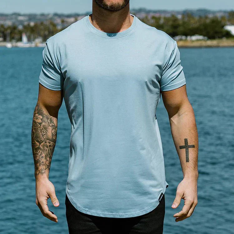 Athletic Fit Mens Tee with Moisture Wicking Fabric