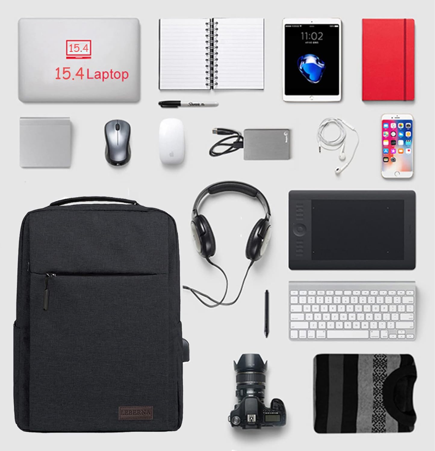 Waterproof Laptop Backpack with USB Charging Port