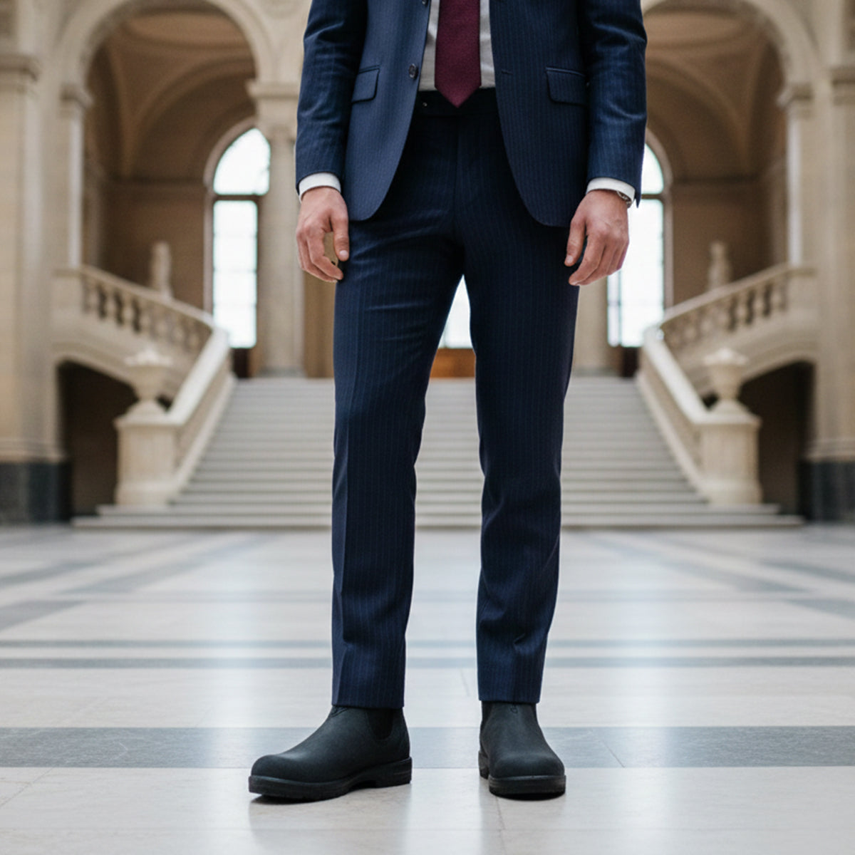 Classic Mens Leather Ankle Boots