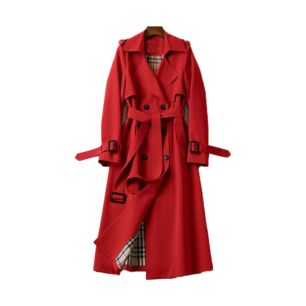 Classic Double Breasted Cotton Trench Coat