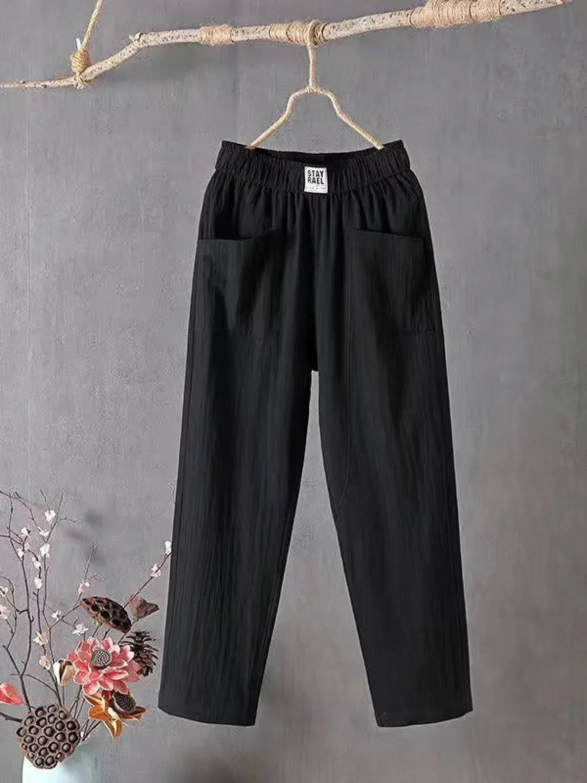 Comfortable Women's Full Length Elastic Waist Pants