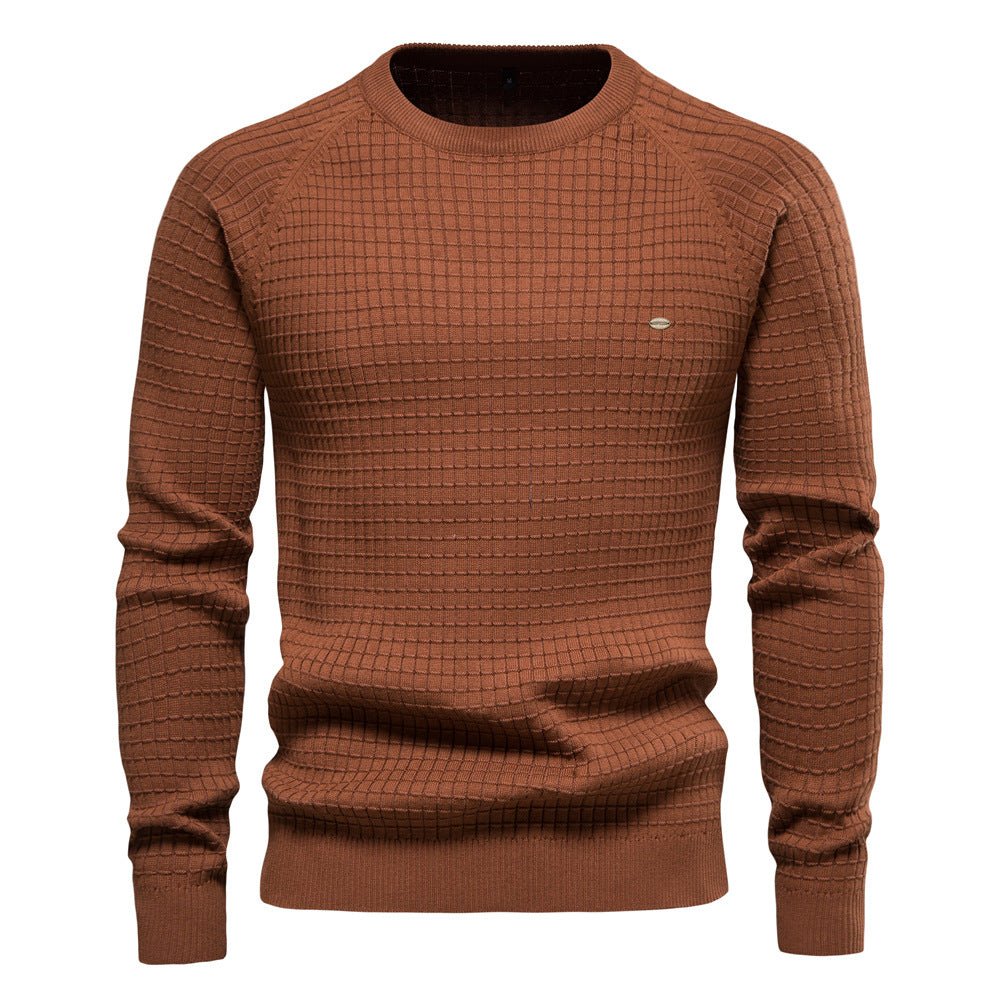 Men's Simple Crew Neck Pullover Sweater