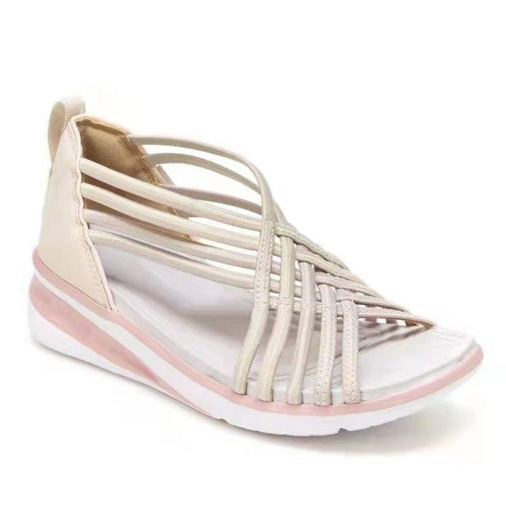Orthopaedic Ladies Summer Sandals – Liora-Beige-4.5-The Livary