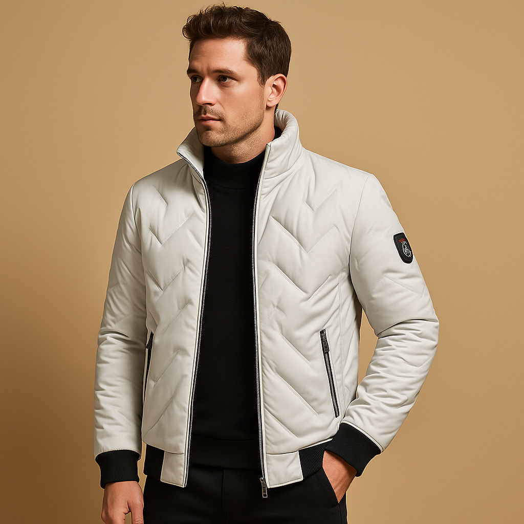Warm Quilted Puffer Coat for Men