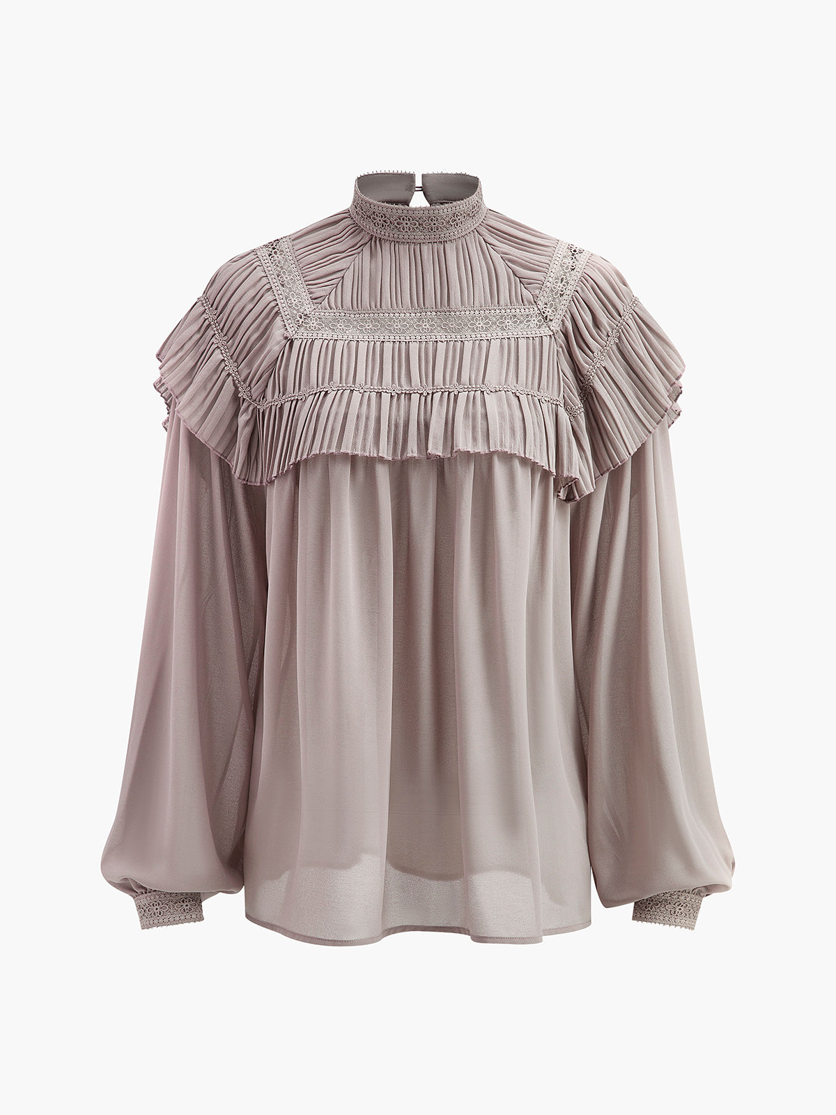 Lightweight Ruffled Flowy Chiffon Top - EasyApparels