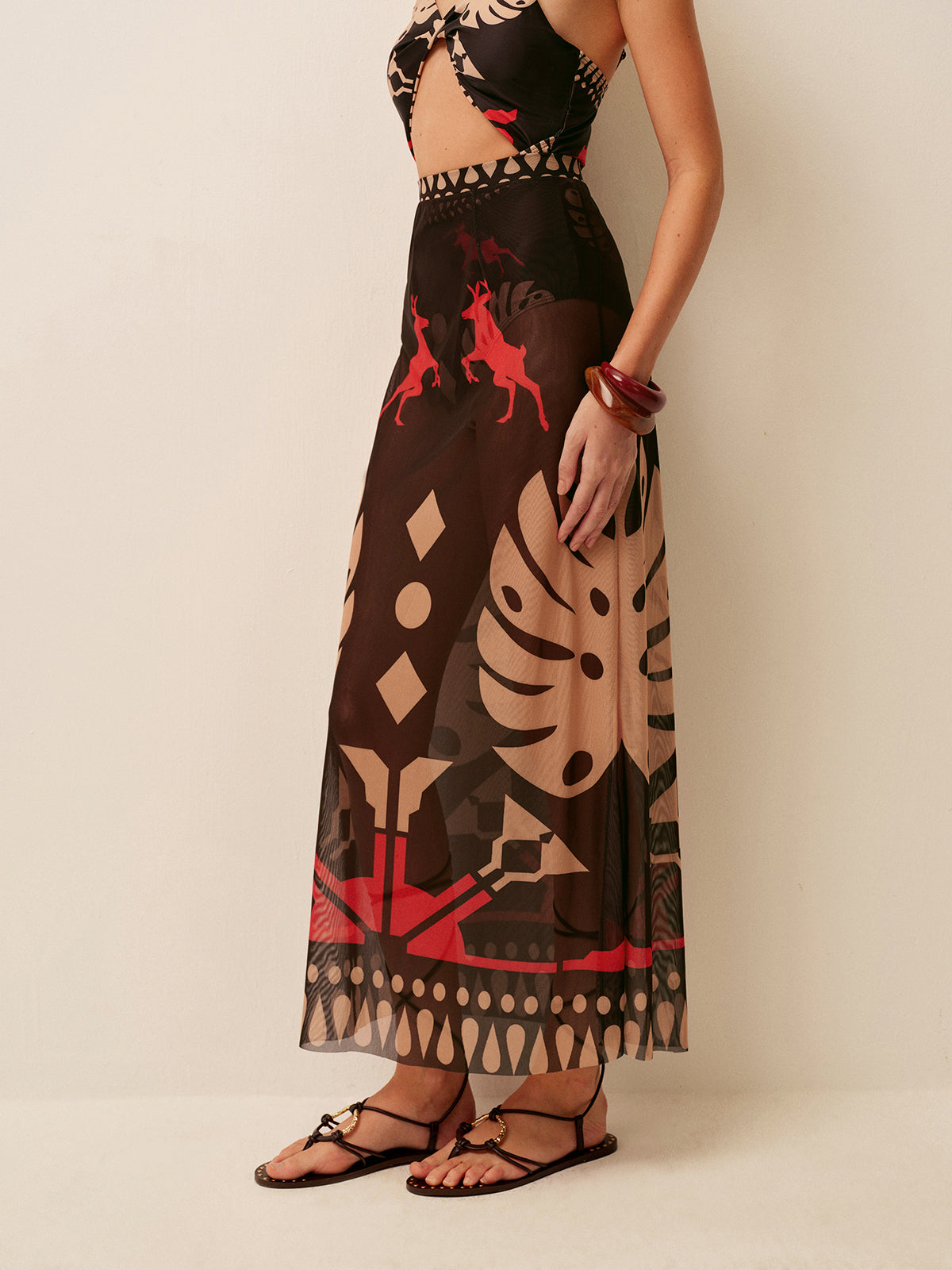 Lightweight Floral Beach Skirt - EasyApparels