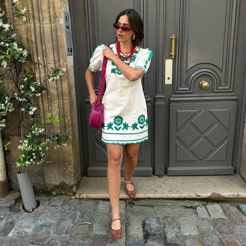 Casual Floral Women's Short Dress