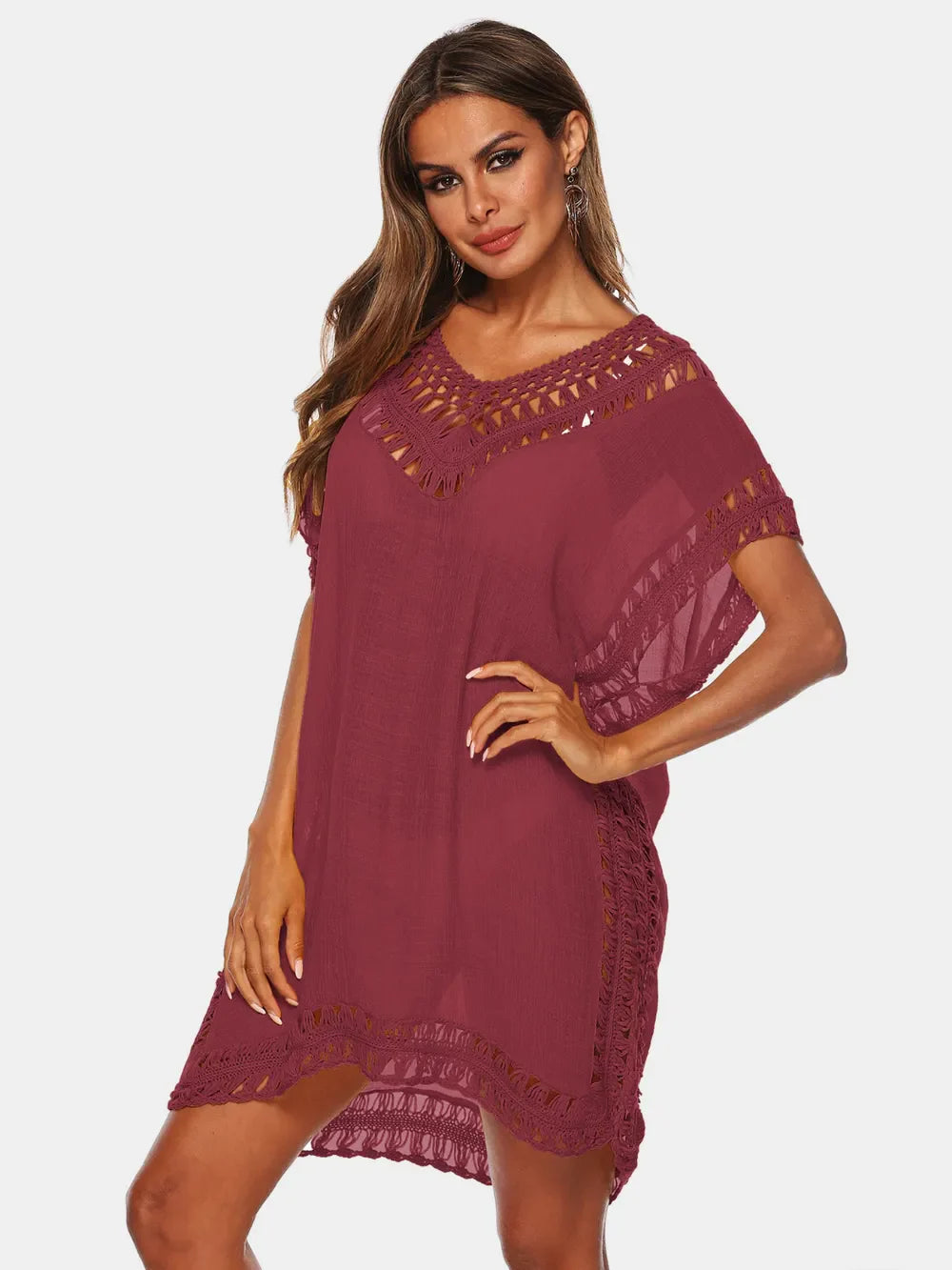 Chic V-Neck Beach Cover Up Dress