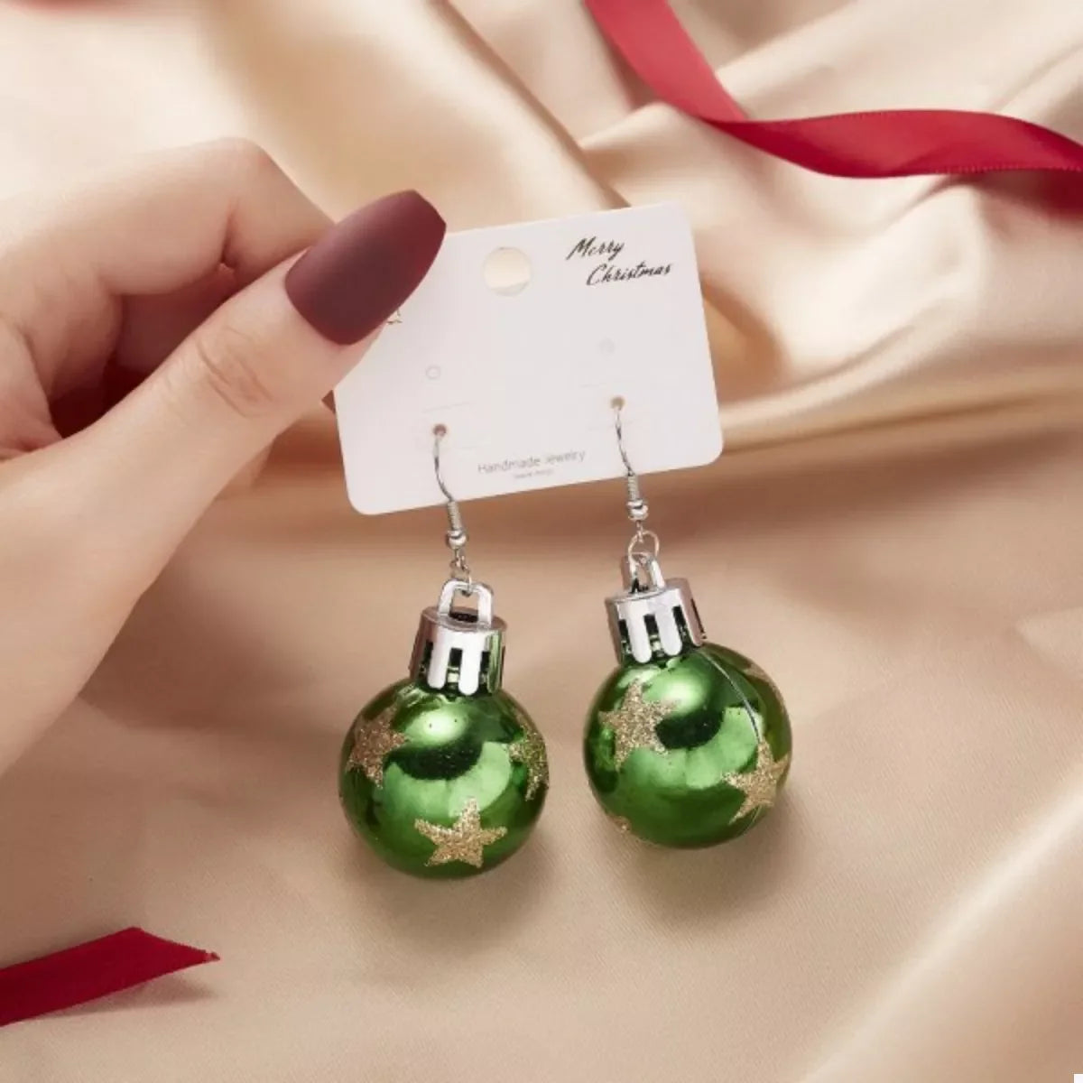 Festive Holiday Ball Dangle Earrings