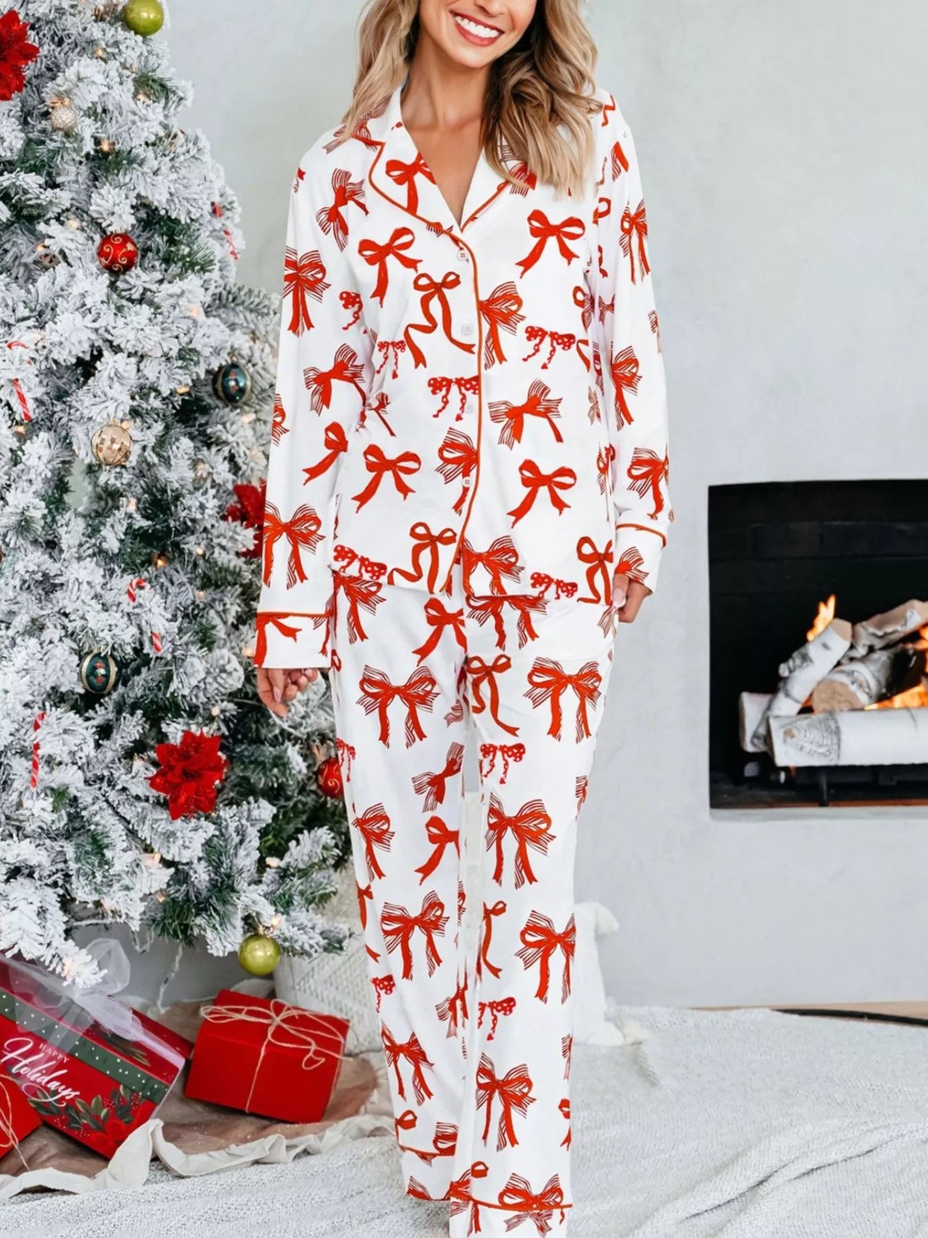 Holiday Plaid 2 Piece Pajama Set - EasyApparels