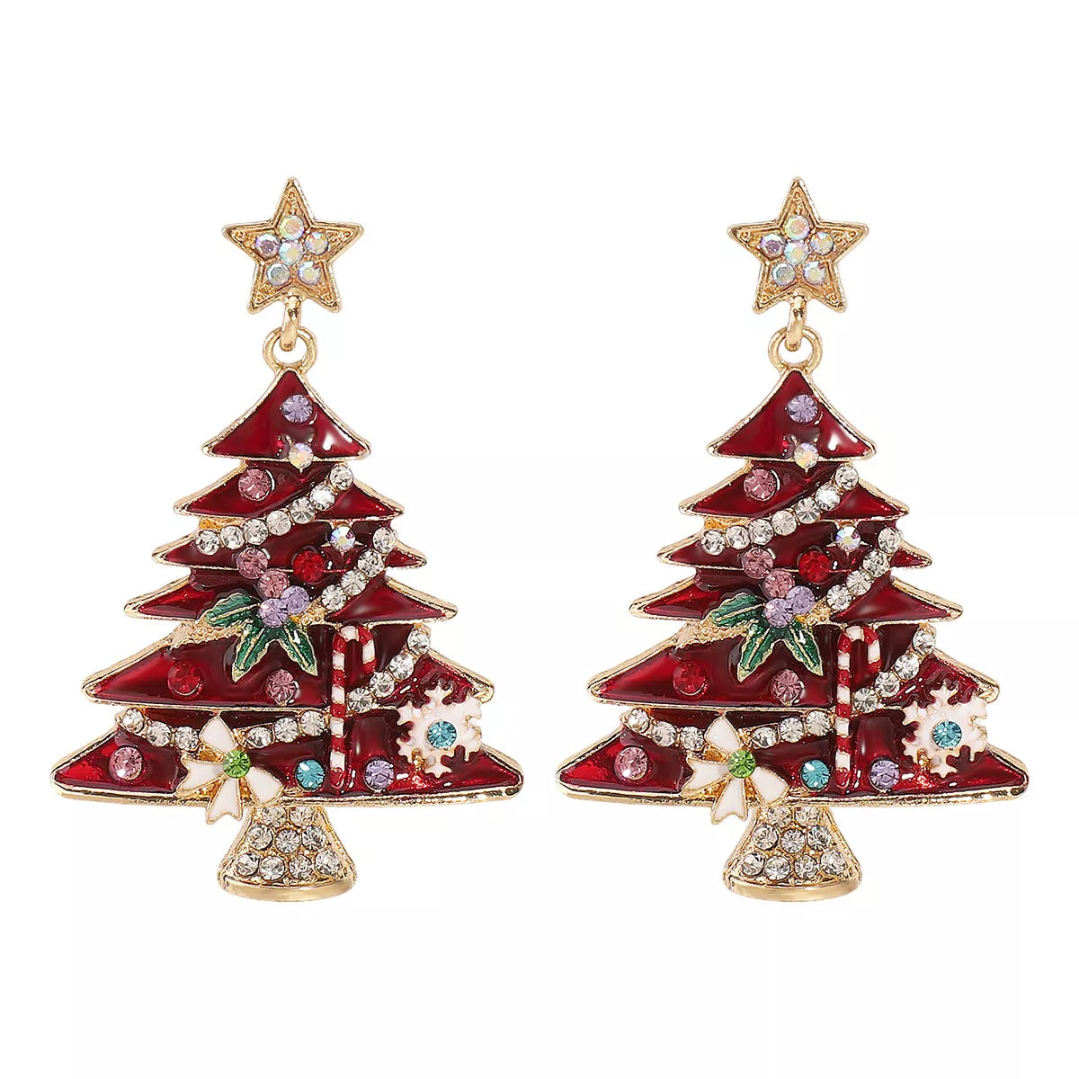Holiday Snowflake Drop Earrings