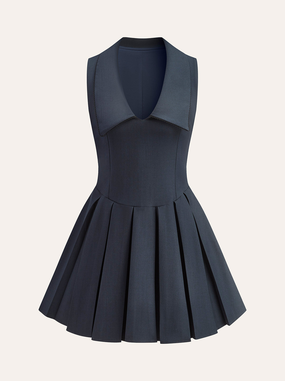 Flared Neck Ruffled Flowy Dress - EasyApparels