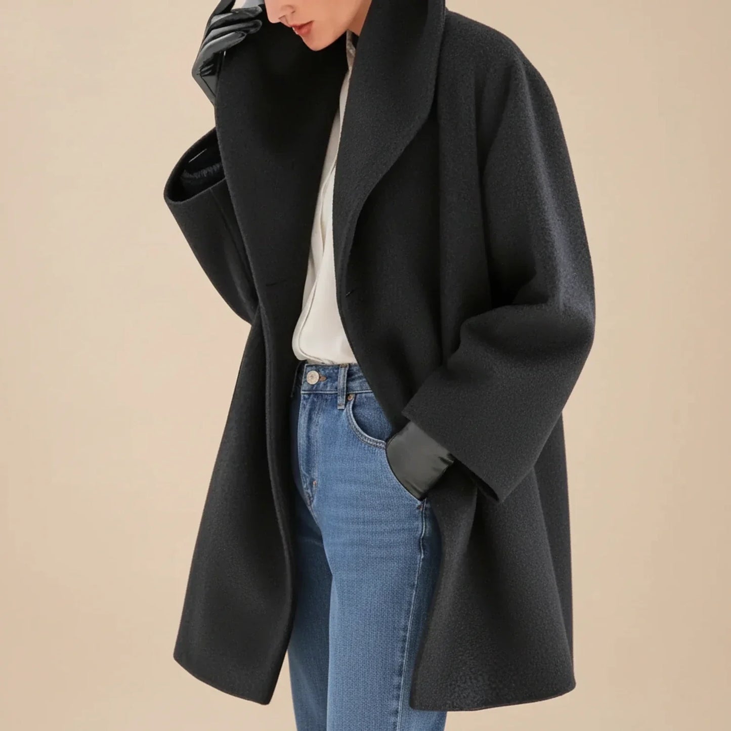 Ladies Warm Knee Length Parka Coat