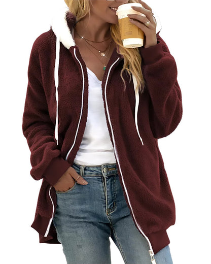 Warm Fuzzy Zip Up Hoodie
