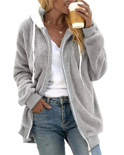 Warm Fuzzy Zip Up Hoodie