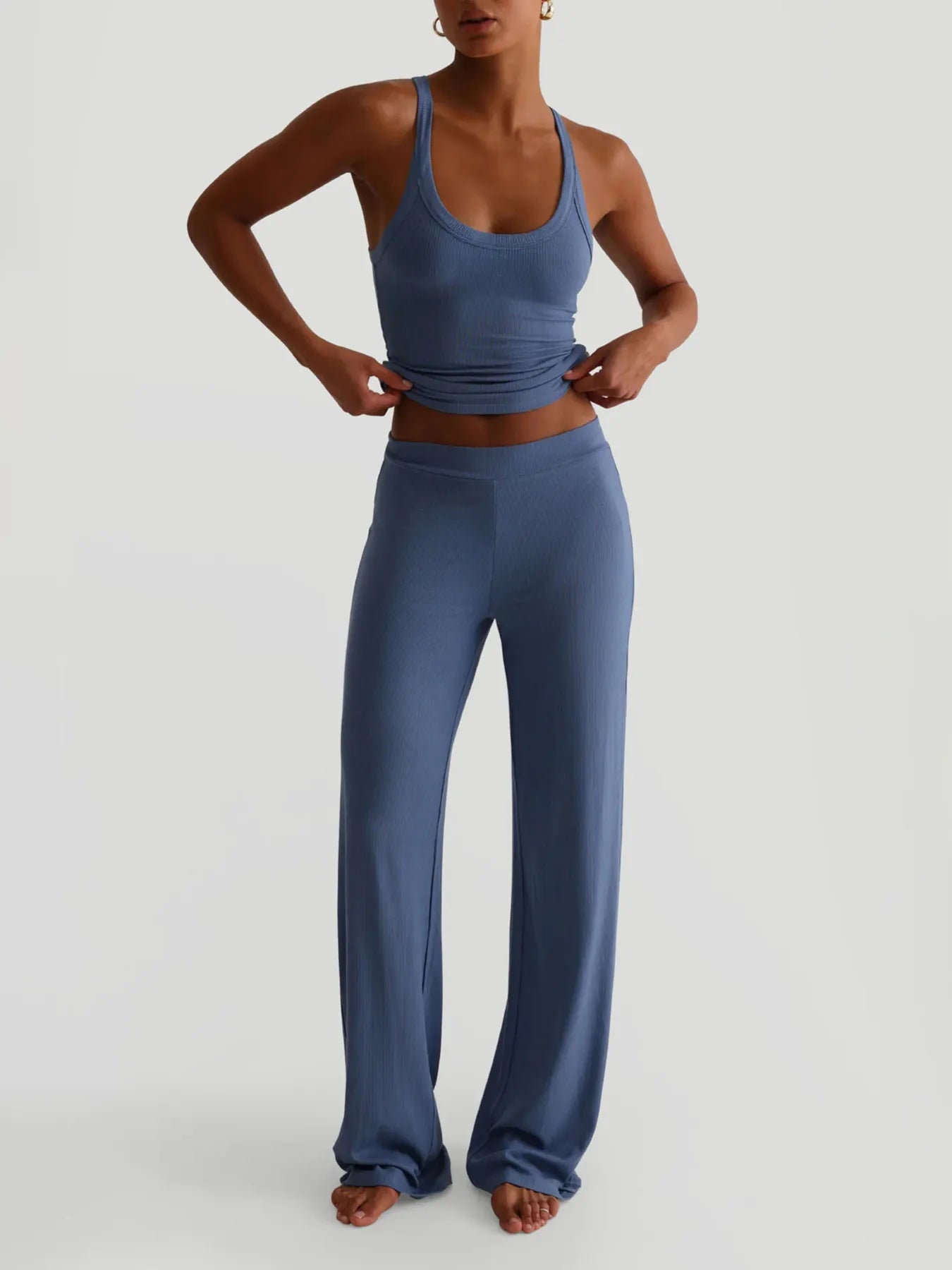 Fitness Crop Top and Legging Workout Set - EasyApparels