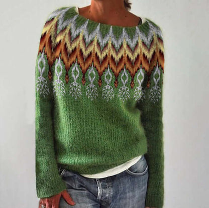 Ladies Classic Cable Knit Sweater