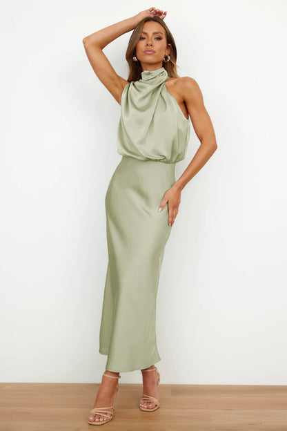 Luxury Satin Evening Gown for Wedding and Formal Events - Luxicro