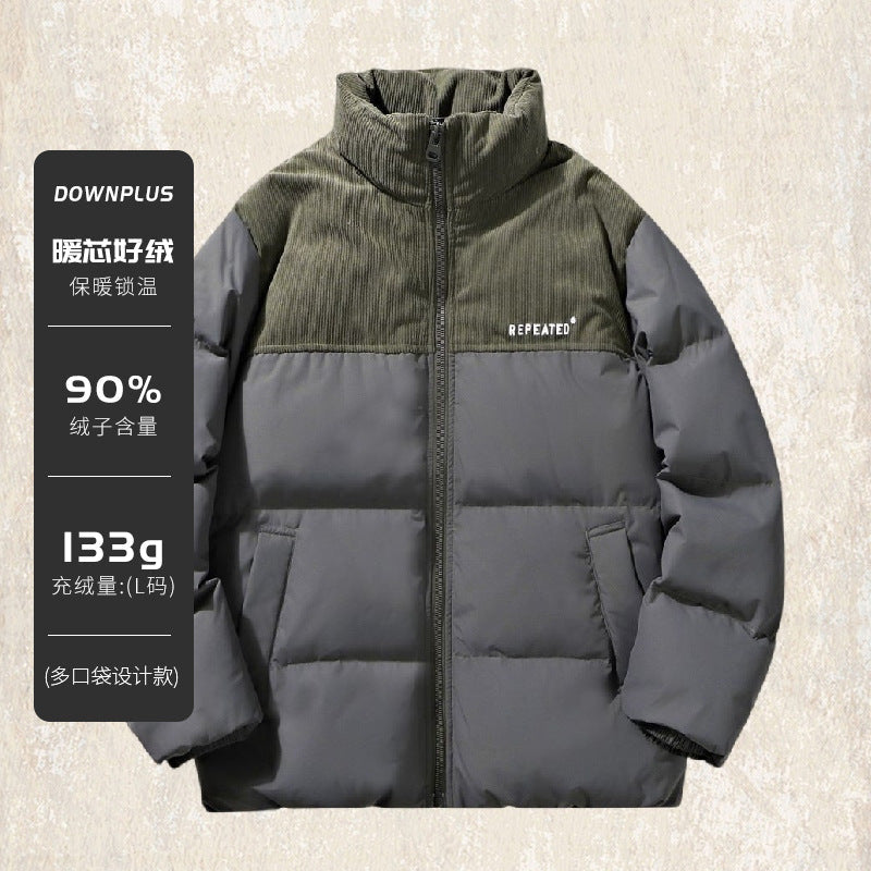 Warm Mens Down Filled Puffer Coat