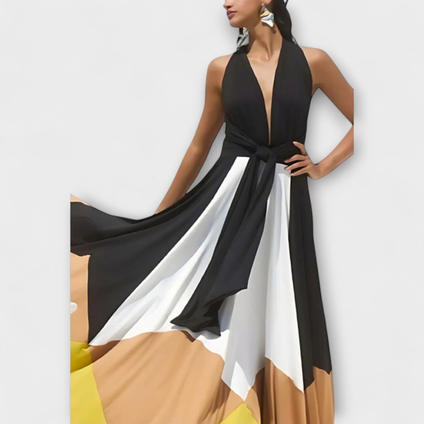 Elegant Backless Evening Maxi Dress
