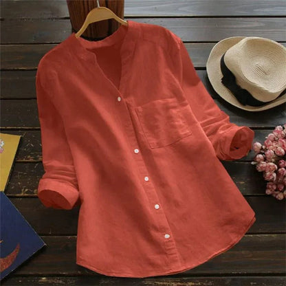 Relaxed Fit Cotton Women's Casual Shirt - Vossary