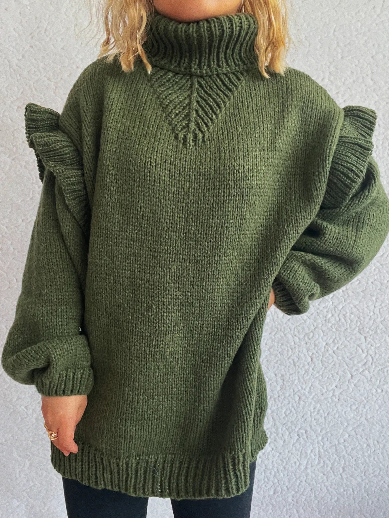 Feminine Crew Neck Winter Sweater