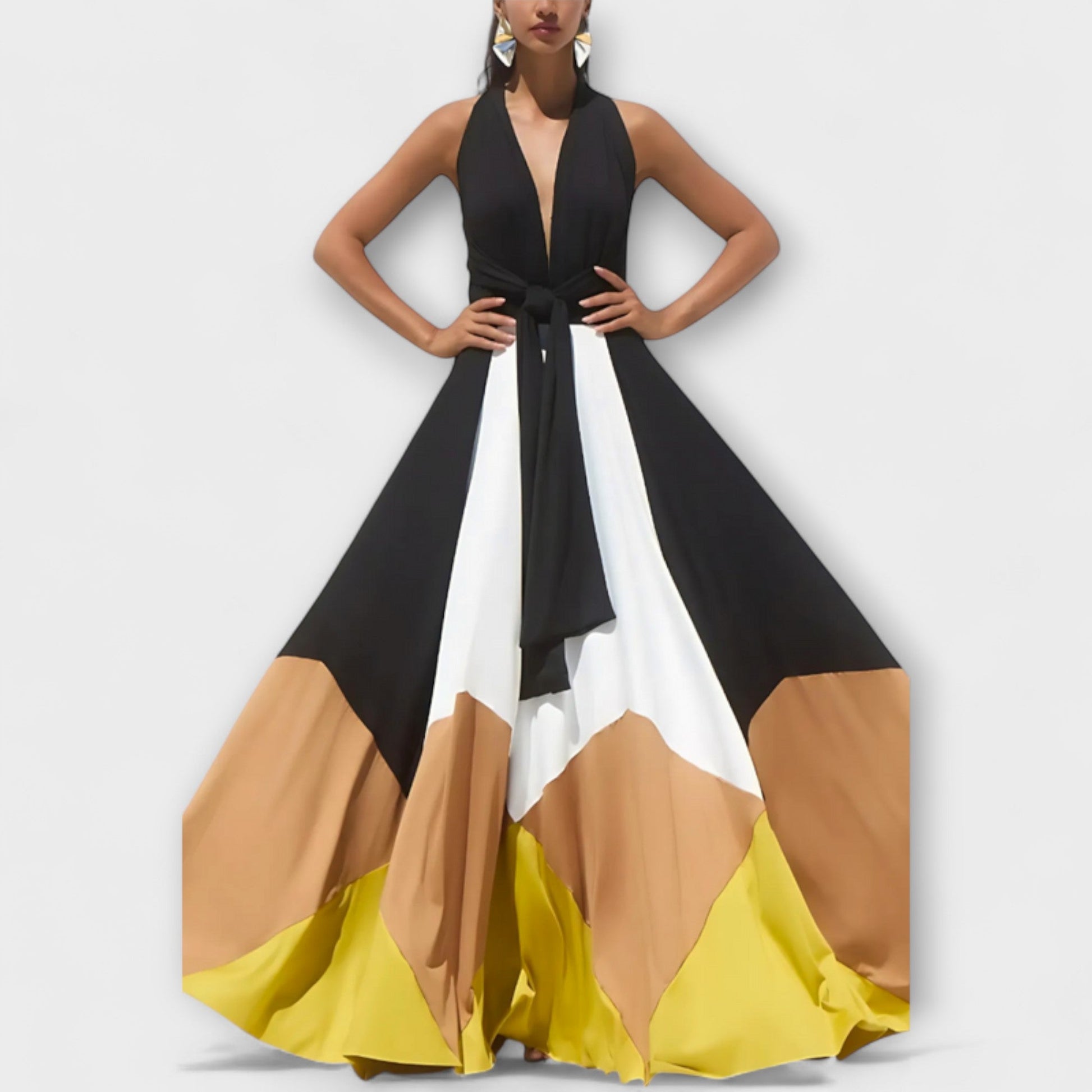 Elegant Backless Evening Maxi Dress - Vossary