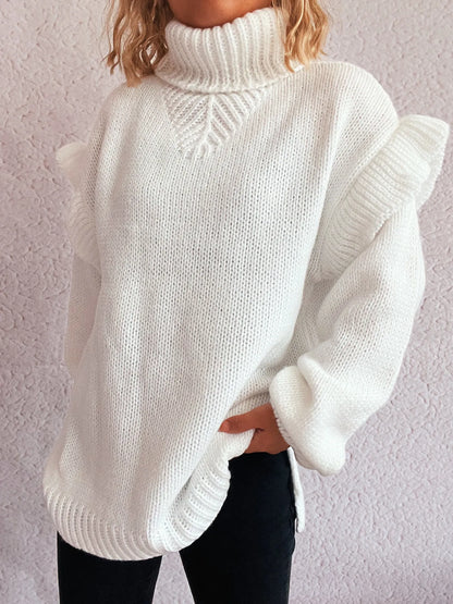 Feminine Crew Neck Winter Sweater