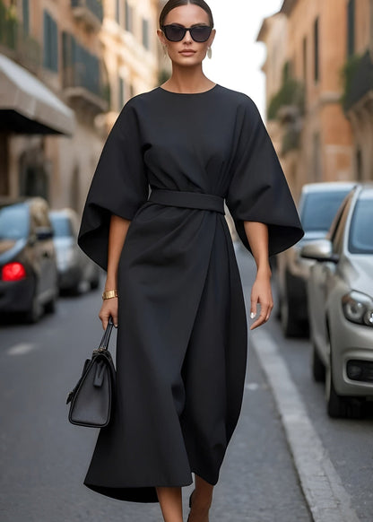 Elegant Wide Waist Maxi Dress