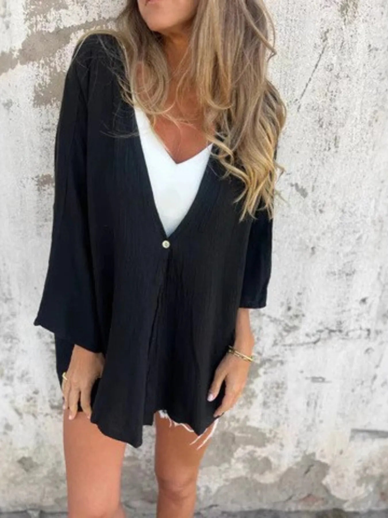 Large Cozy Open Front Plus Size Cardigan Sweater